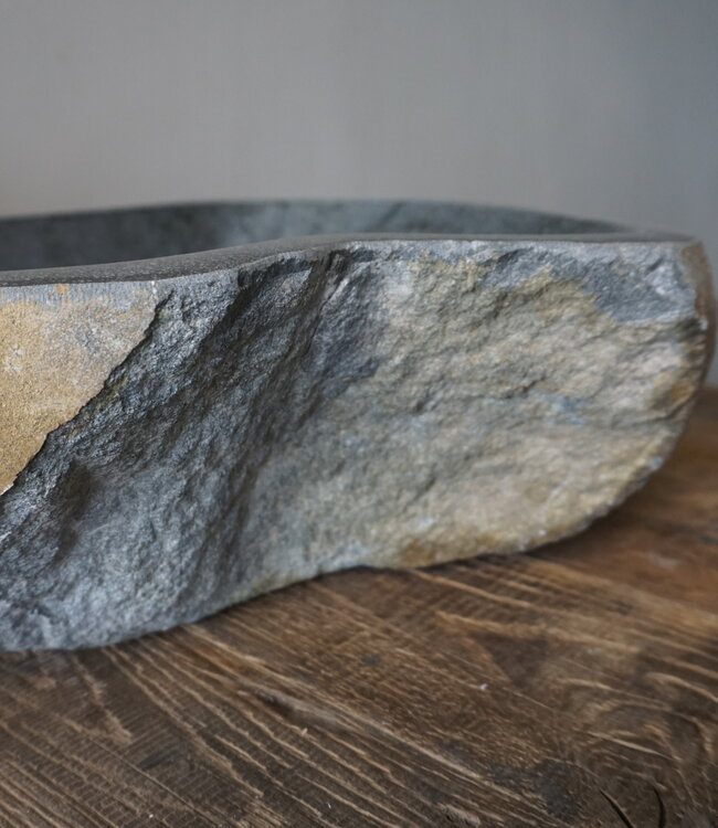 Rene Houtman Grote Stenen Waskom + Spoelgat | H15 x B44,5 x D41,5 cm