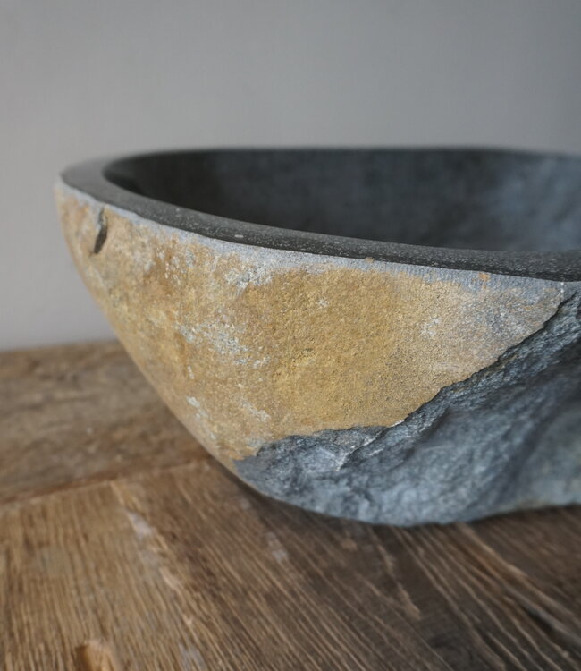 Rene Houtman Grote Stenen Waskom + Spoelgat | H15 x B44,5 x D41,5 cm