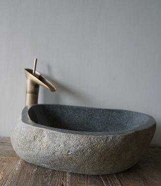 Rene Houtman Grote Stenen Waskom + Spoelgat | H15 x B43 x D39 cm