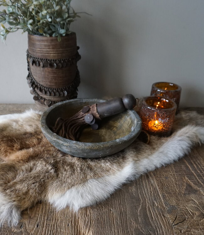 Rene Houtman Rustieke Stenen Schaal | H7,5 x D25 cm