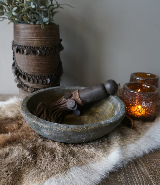 Rene Houtman Rustieke Stenen Schaal | H7,5 x D25 cm