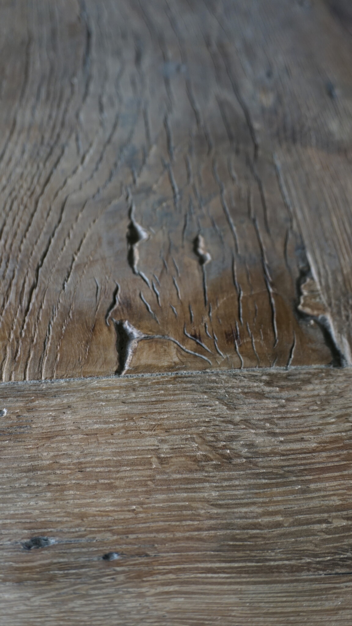 Rene Houtman Oud Eikenhouten Tafel | L250 x B100 x H78,5 cm