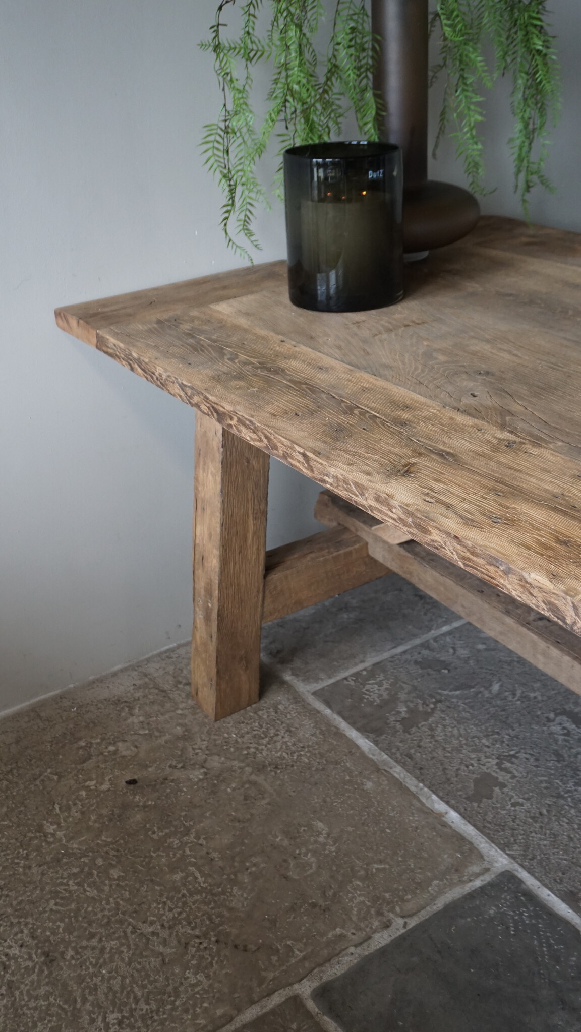 Rene Houtman Oud Eikenhouten Tafel | L250 x B100 x H78,5 cm
