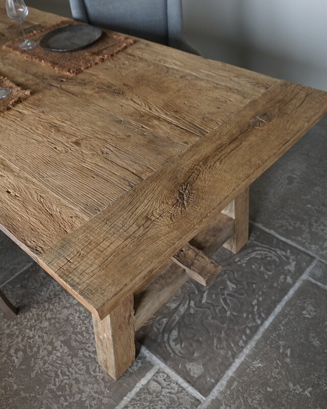 Rene Houtman Oud Eikenhouten Tafel | L270 x B100 x D78,5 cm