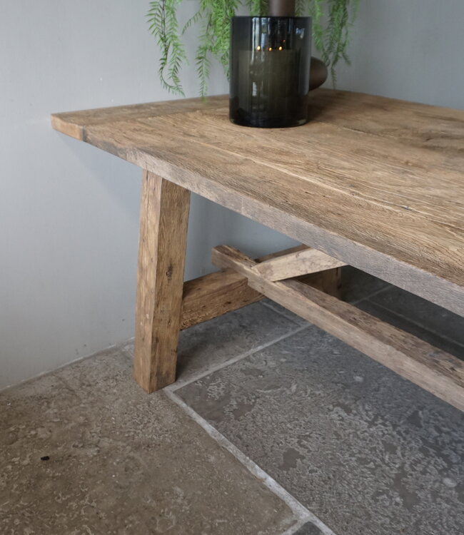 Rene Houtman Oud Eikenhouten Tafel | L270 x B100 x D78,5 cm