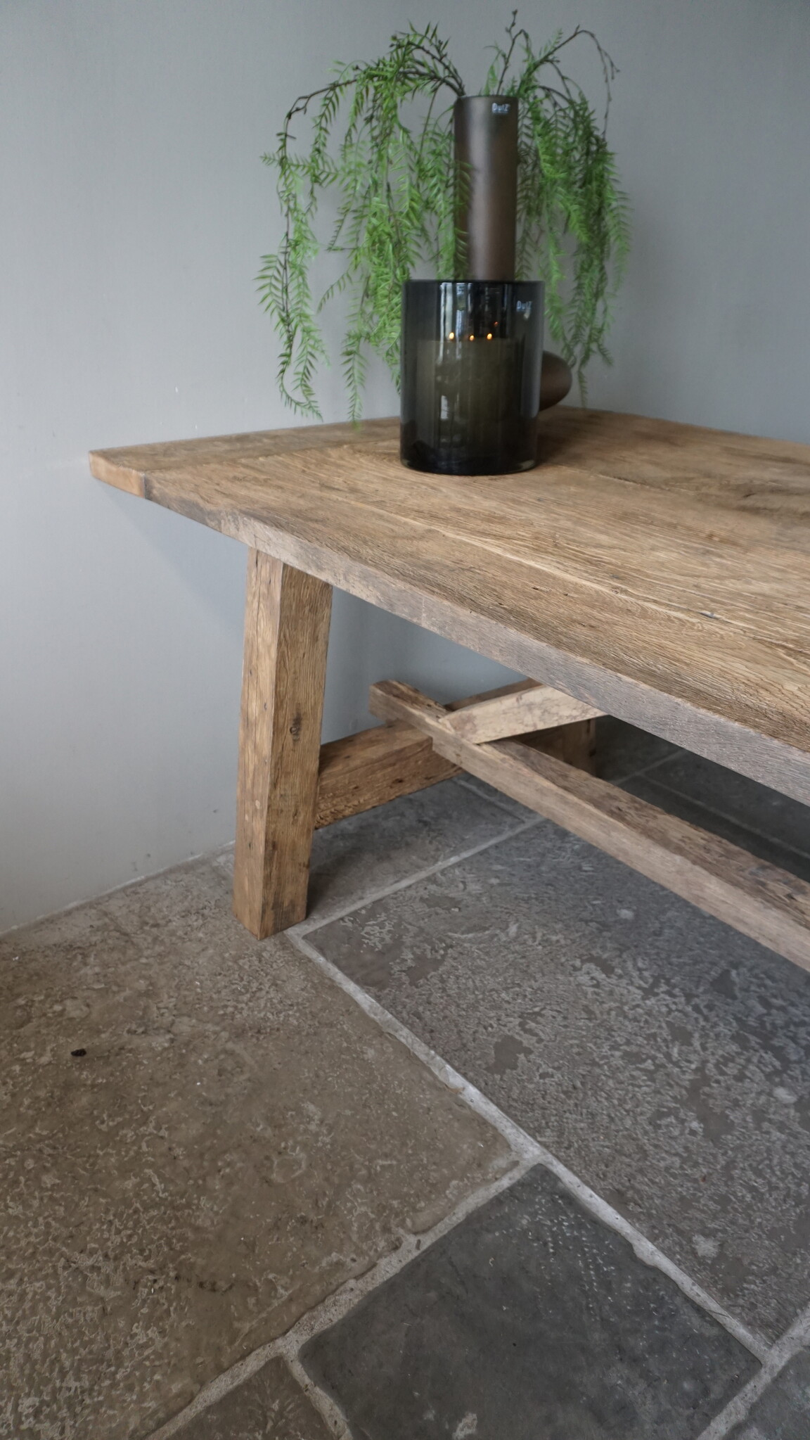 Rene Houtman Oud Eikenhouten Tafel | L270 x B100 x D78,5 cm