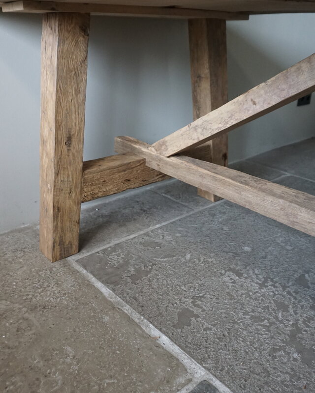 Rene Houtman Oud Eikenhouten Tafel | L270 x B100 x D78,5 cm