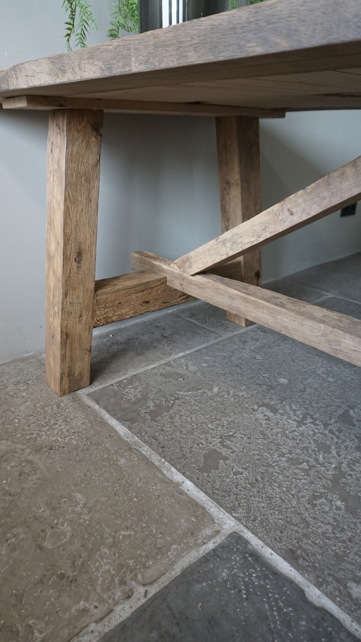 Rene Houtman Oud Eikenhouten Tafel | L270 x B100 x D78,5 cm