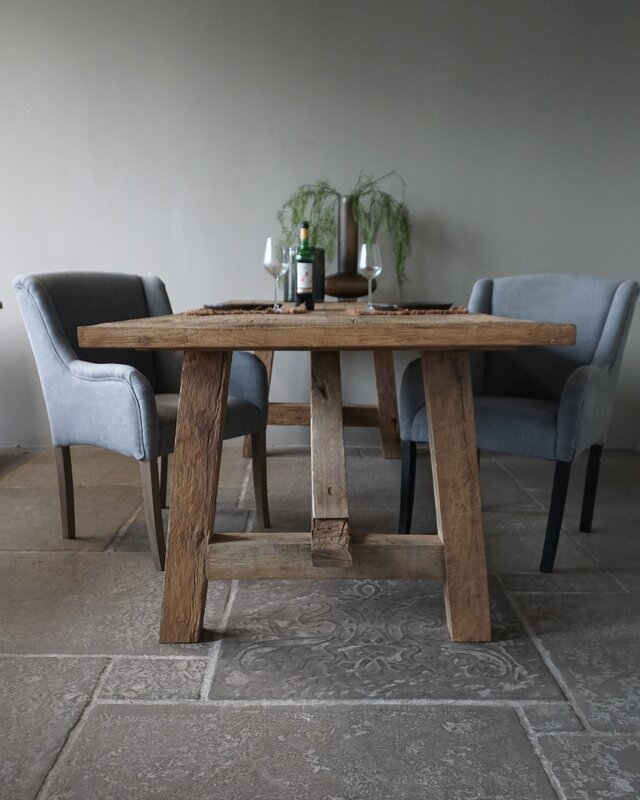 Rene Houtman Oud Eikenhouten Tafel | L270 x B100 x D78,5 cm