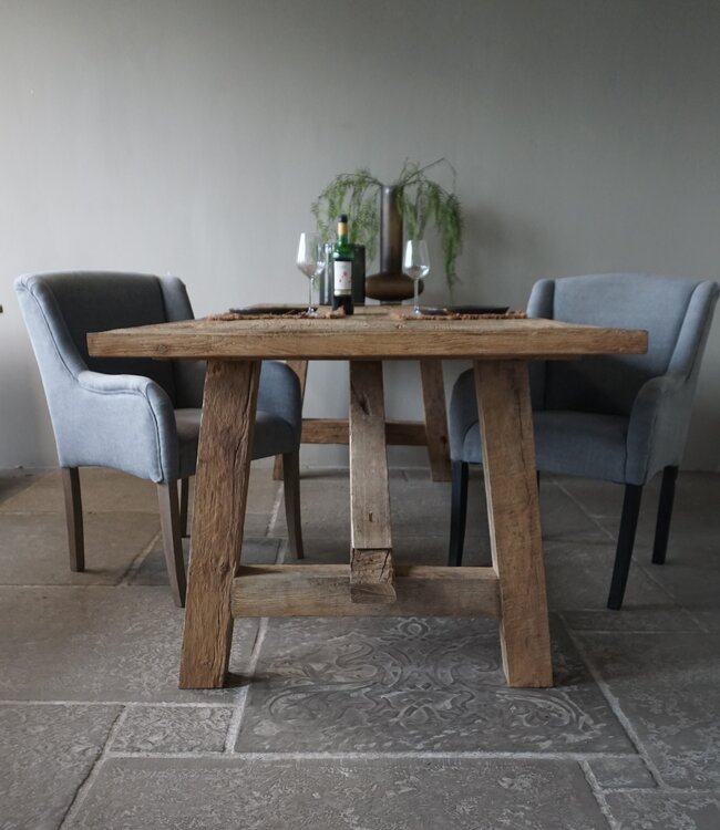 Rene Houtman Oud Eikenhouten Tafel | L270 x B100 x D78,5 cm