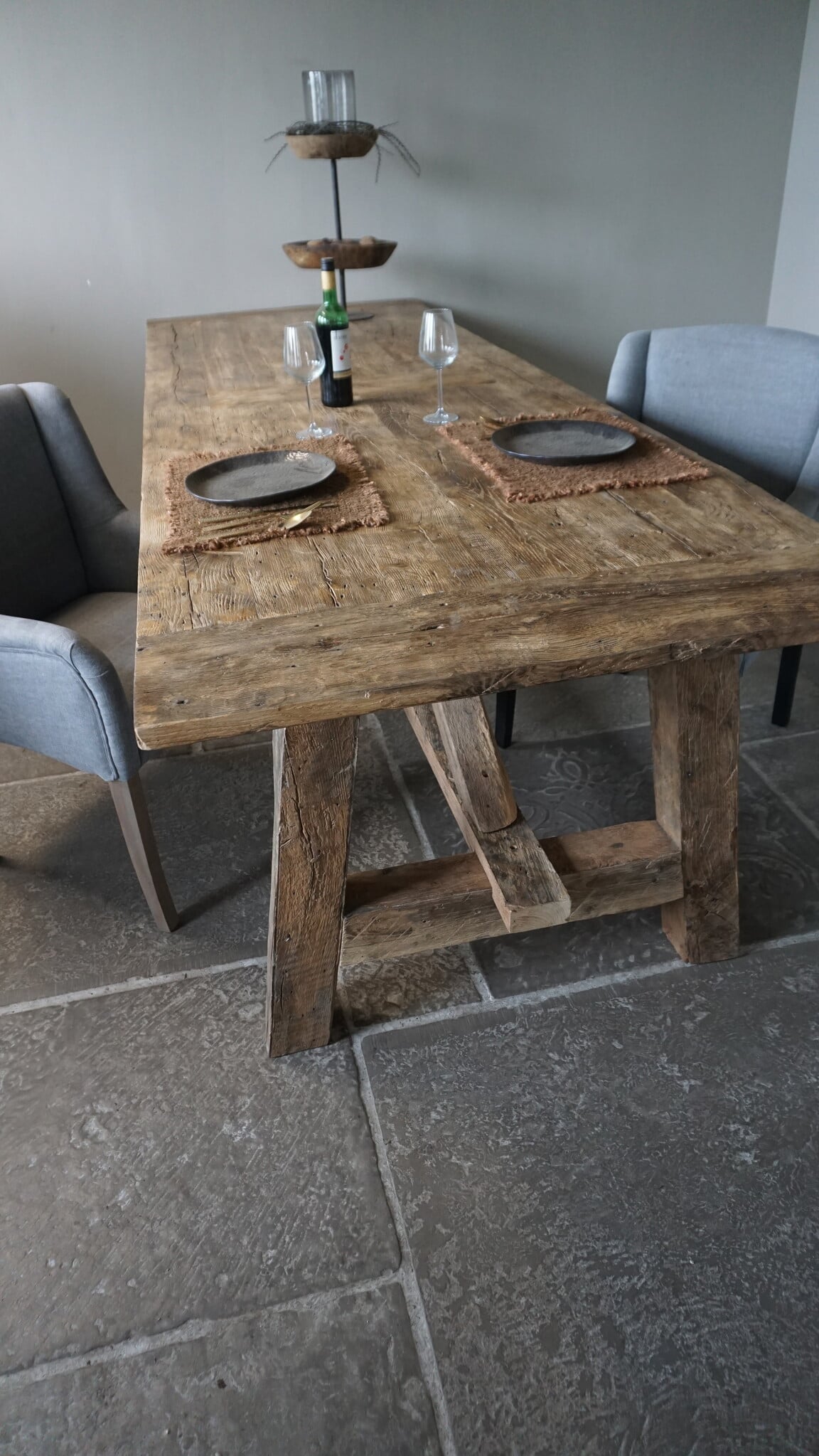 Rene Houtman Oud Eikenhouten Tafel | L300 x B101 x D78 cm
