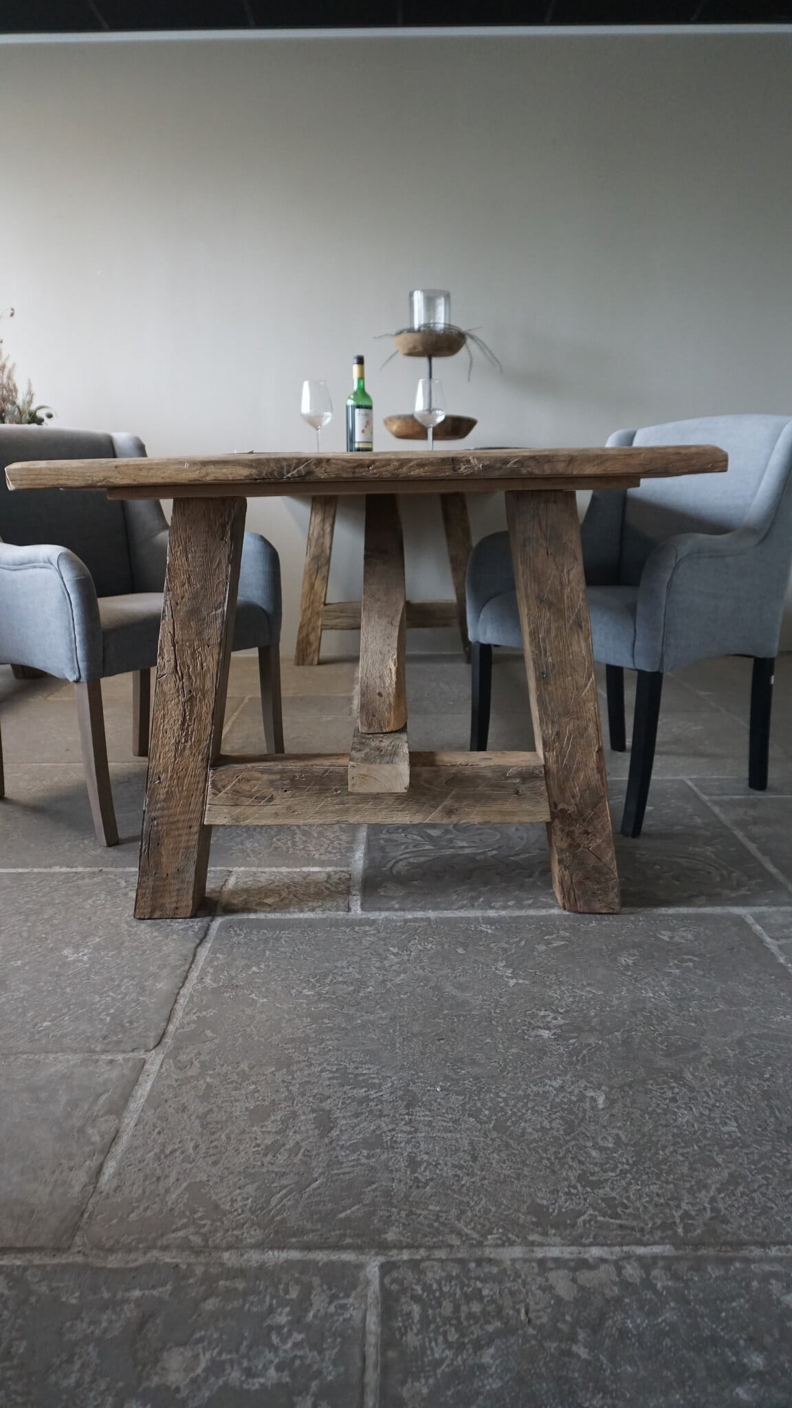 Rene Houtman Oud Eikenhouten Tafel | L300 x B101 x D78 cm