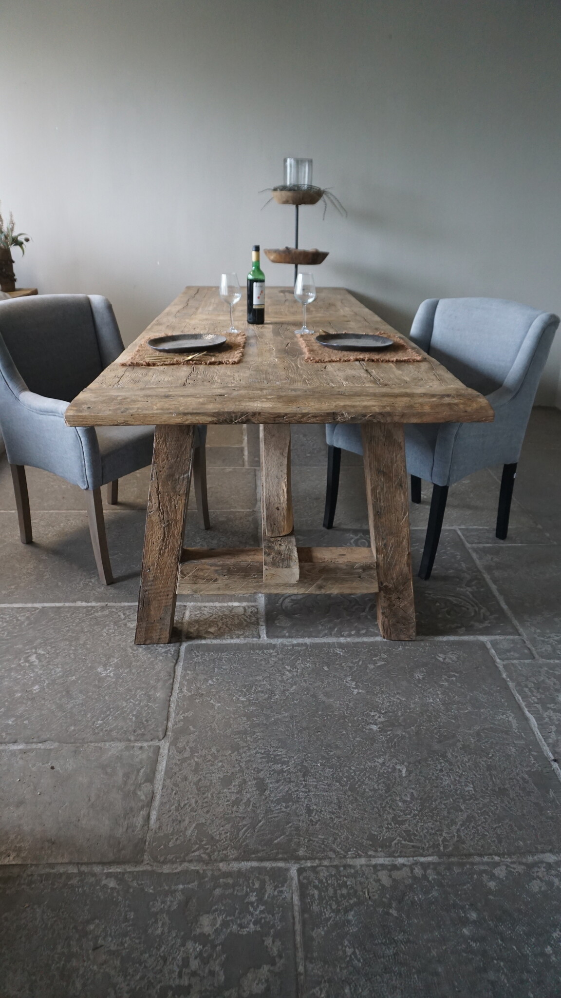 Rene Houtman Oud Eikenhouten Tafel | L300 x B101 x D78 cm