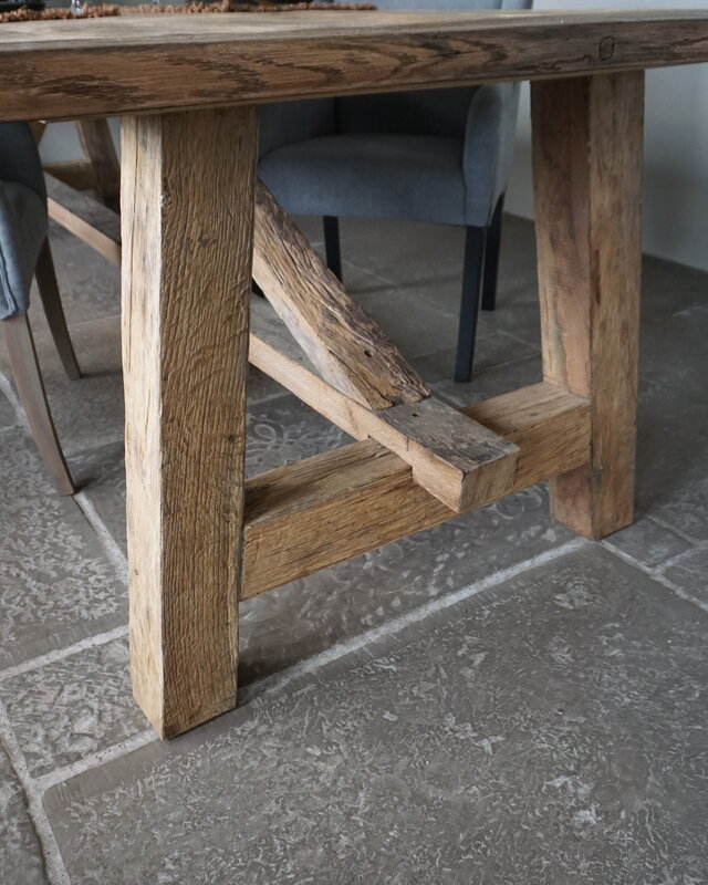 Rene Houtman Oud Eikenhouten Tafel | L300 x B99 x D79,5 cm