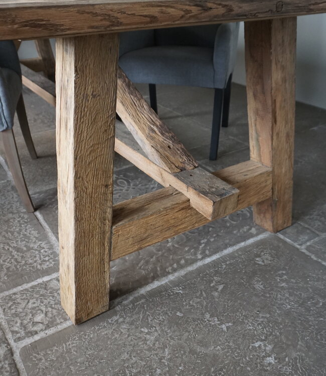 Rene Houtman Oud Eikenhouten Tafel | L300 x B99 x D79,5 cm