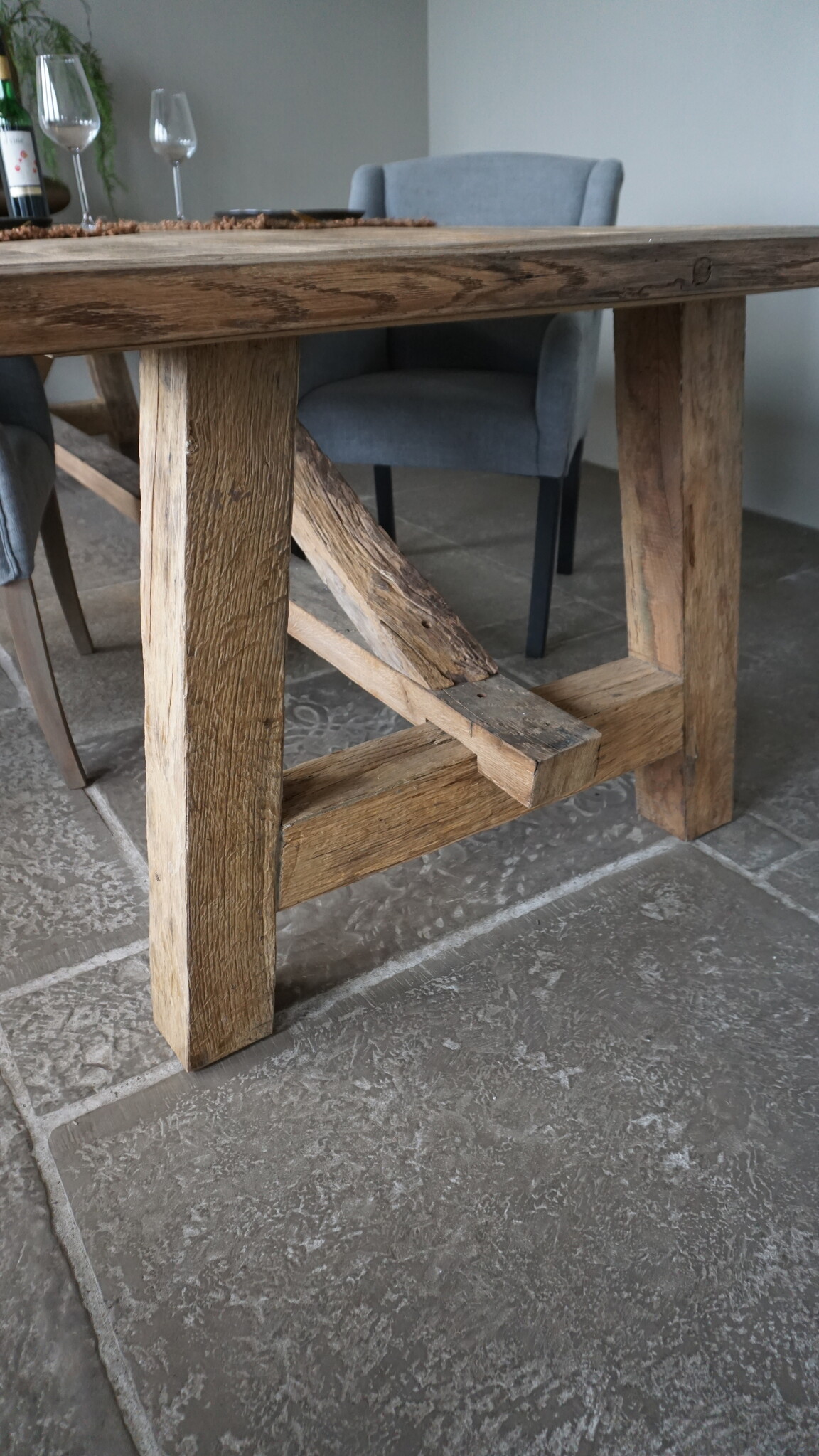 Rene Houtman Oud Eikenhouten Tafel | L300 x B99 x D79,5 cm