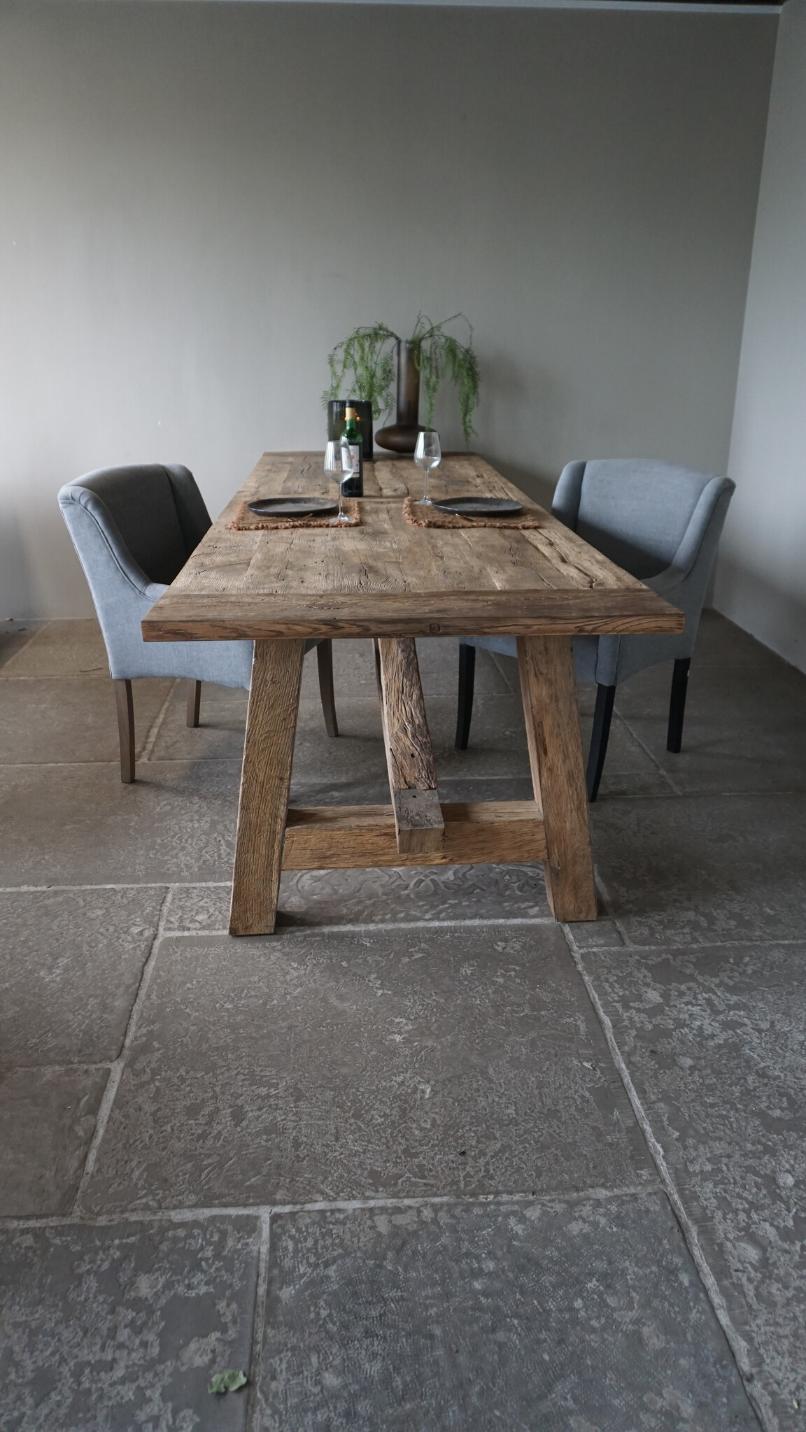 Rene Houtman Oud Eikenhouten Tafel | L300 x B99 x D79,5 cm