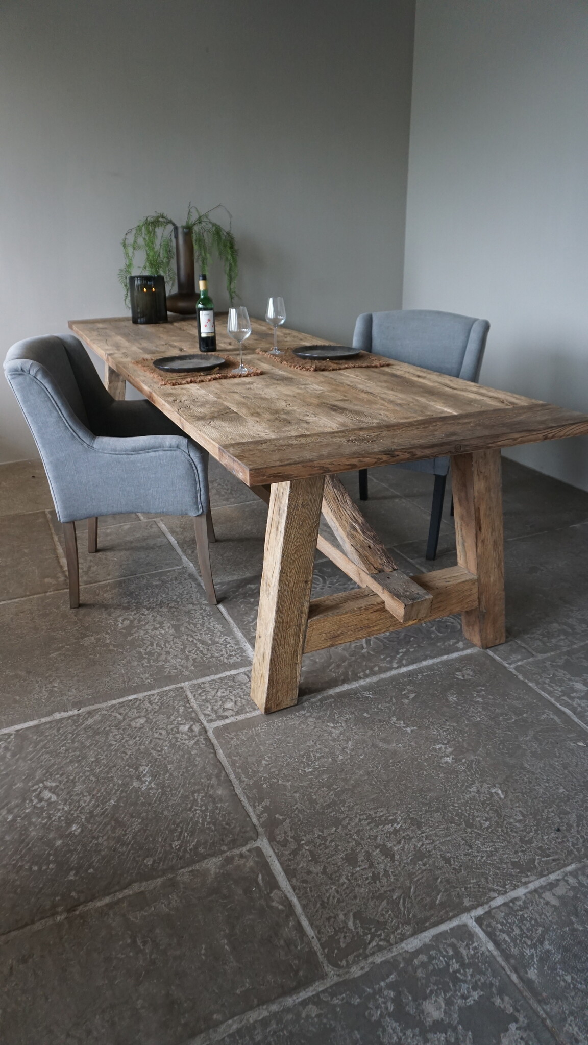 Rene Houtman Oud Eikenhouten Tafel | L300 x B99 x D79,5 cm