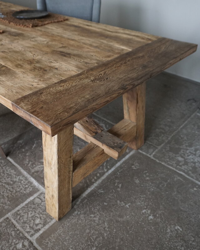 Rene Houtman Oud Eikenhouten Tafel | L300 x B99 x D79,5 cm