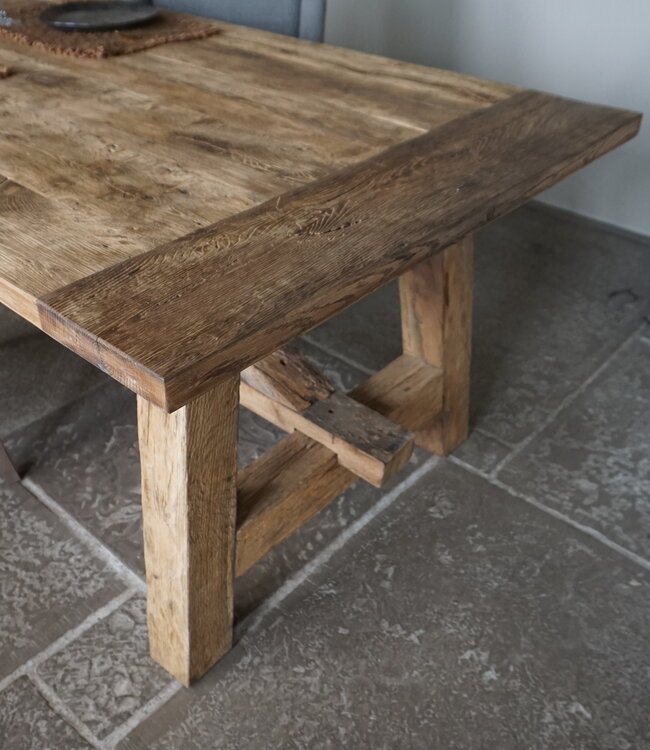 Rene Houtman Oud Eikenhouten Tafel | L300 x B99 x D79,5 cm