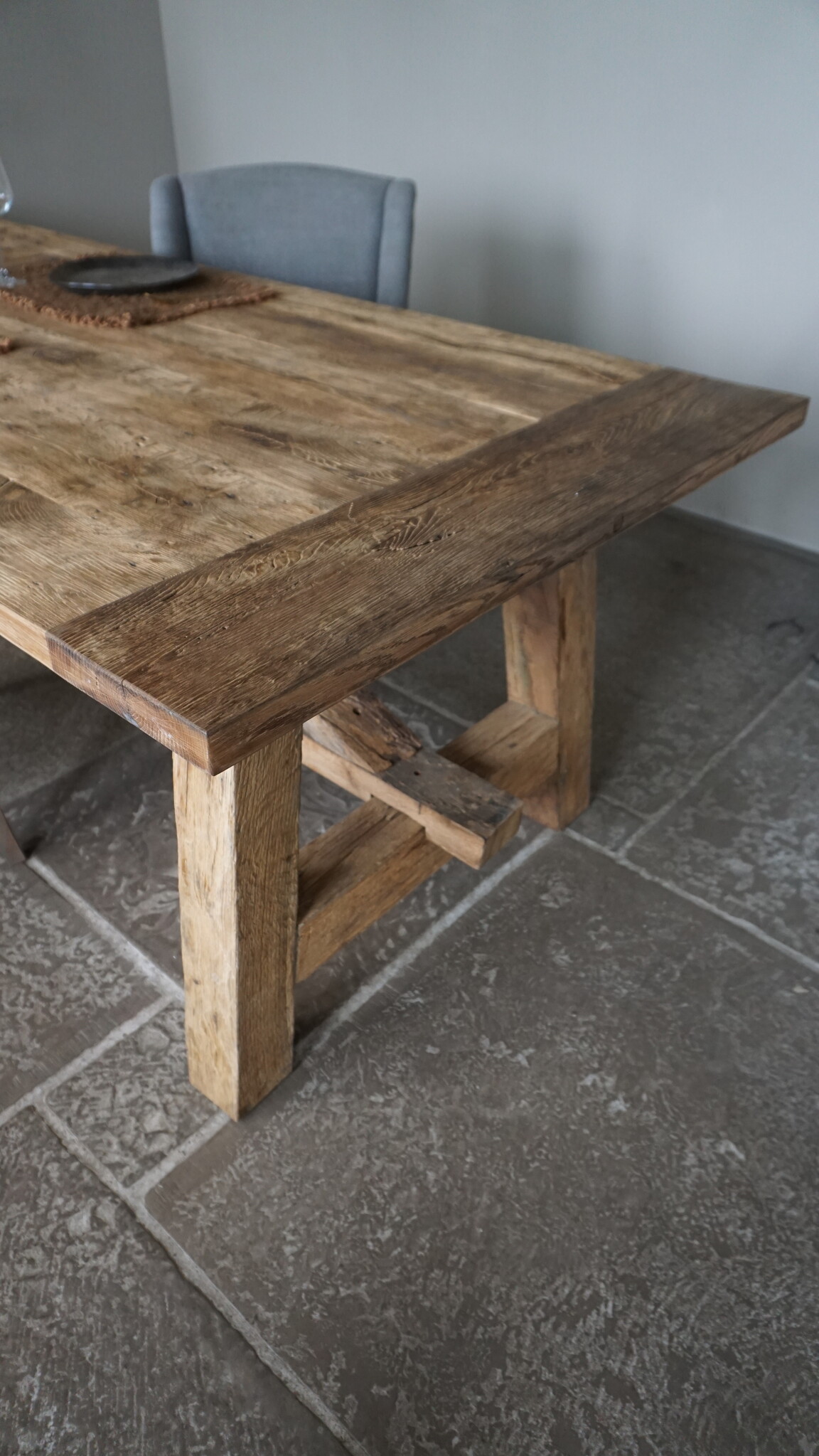 Rene Houtman Oud Eikenhouten Tafel | L300 x B99 x D79,5 cm