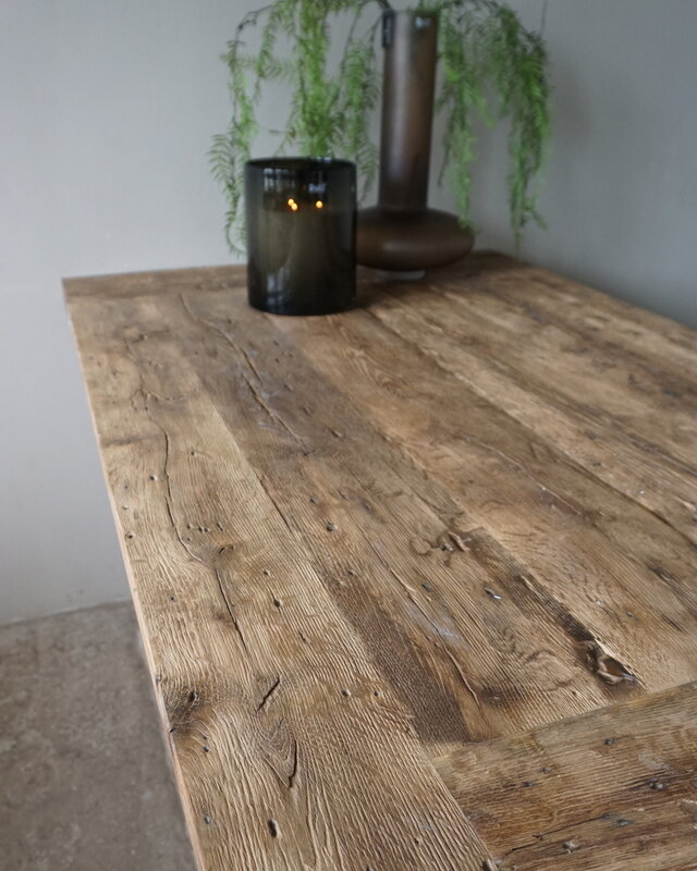 Rene Houtman Oud Eikenhouten Tafel | L300 x B99 x D79,5 cm
