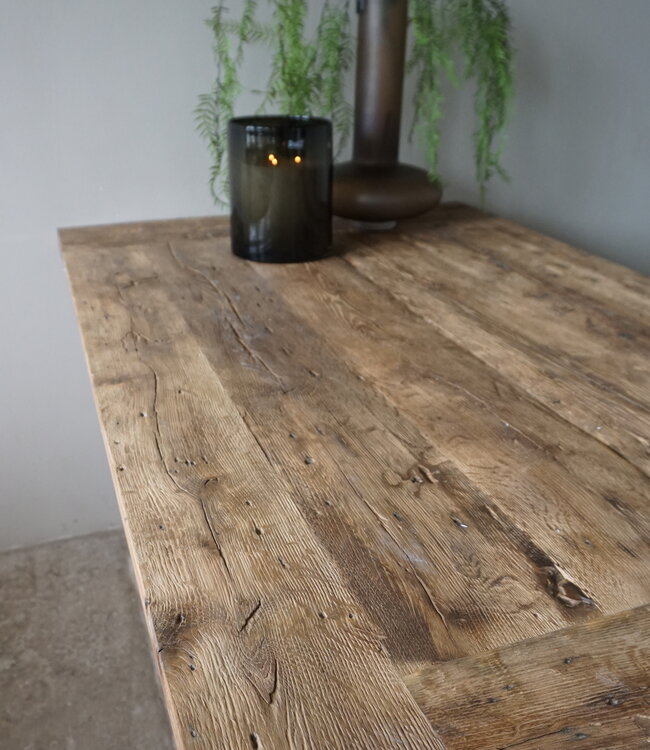 Rene Houtman Oud Eikenhouten Tafel | L300 x B99 x D79,5 cm