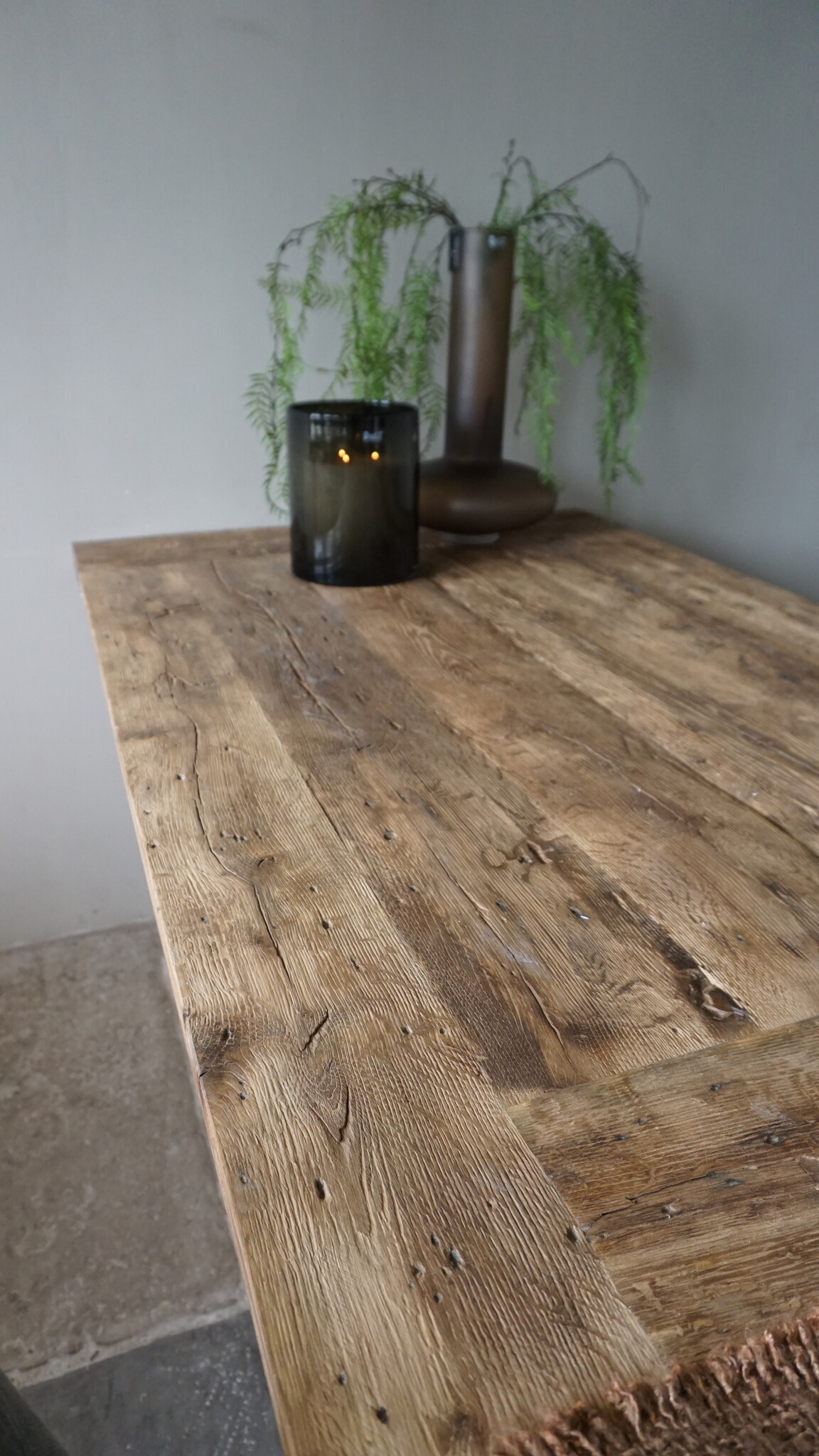Rene Houtman Oud Eikenhouten Tafel | L300 x B99 x D79,5 cm