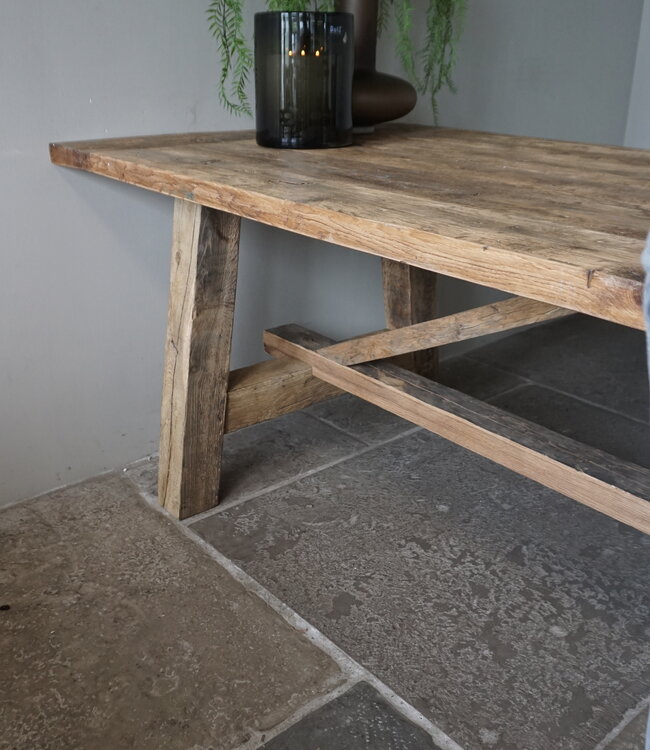 Rene Houtman Oud Eikenhouten Tafel | L300 x B99 x D79,5 cm