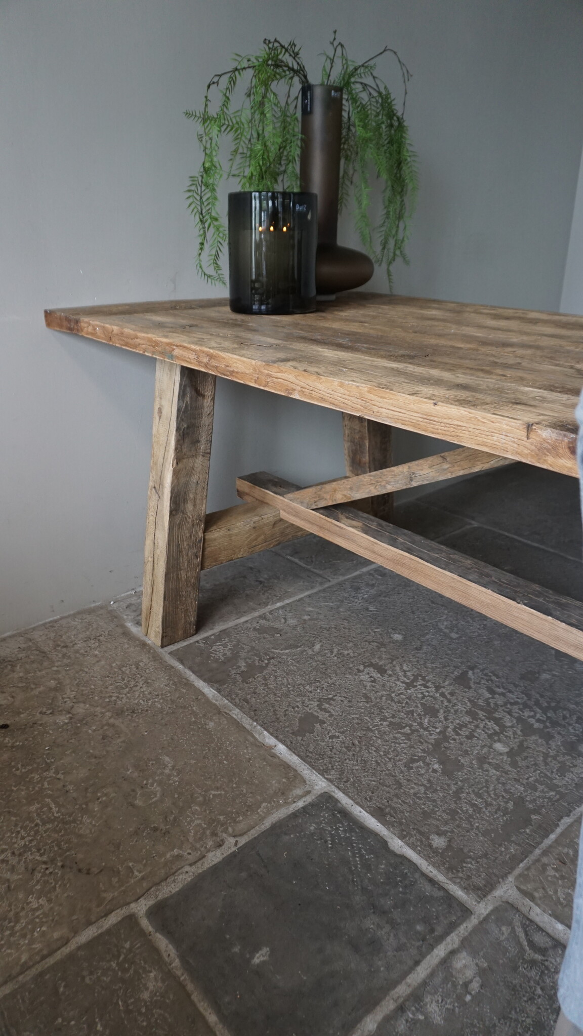 Rene Houtman Oud Eikenhouten Tafel | L300 x B99 x D79,5 cm
