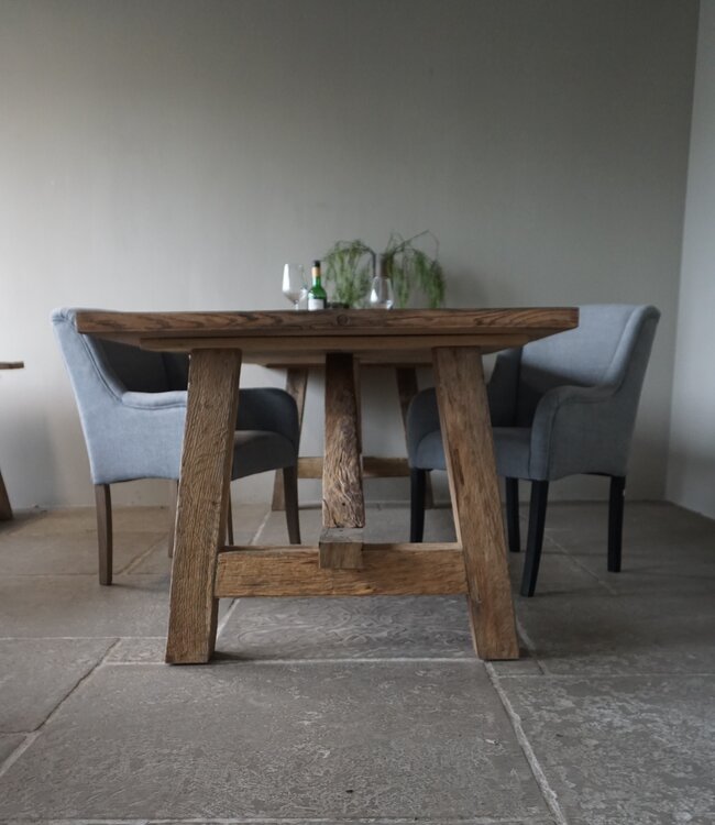 Rene Houtman Oud Eikenhouten Tafel | L300 x B99 x D79,5 cm
