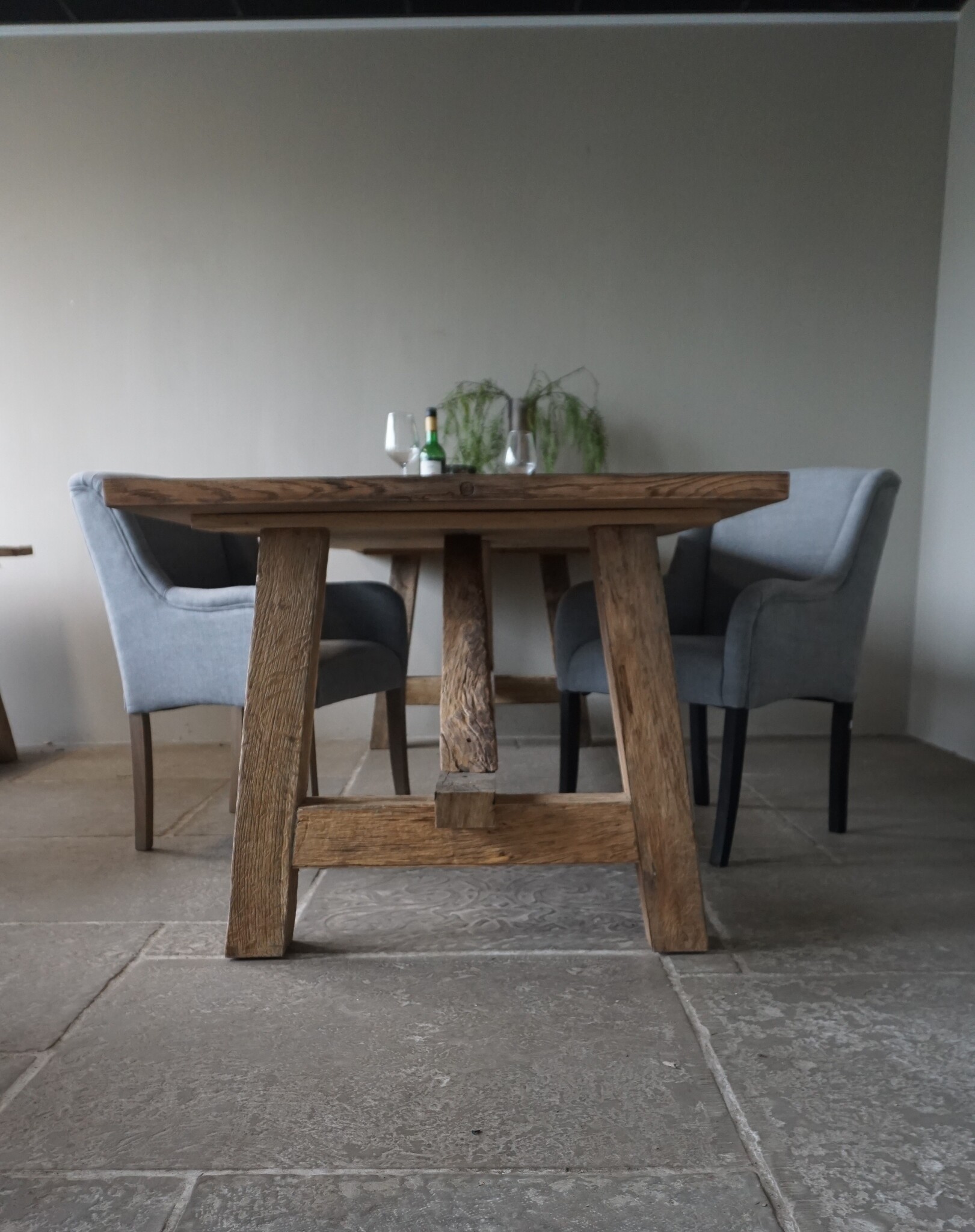 Rene Houtman Oud Eikenhouten Tafel | L300 x B99 x D79,5 cm