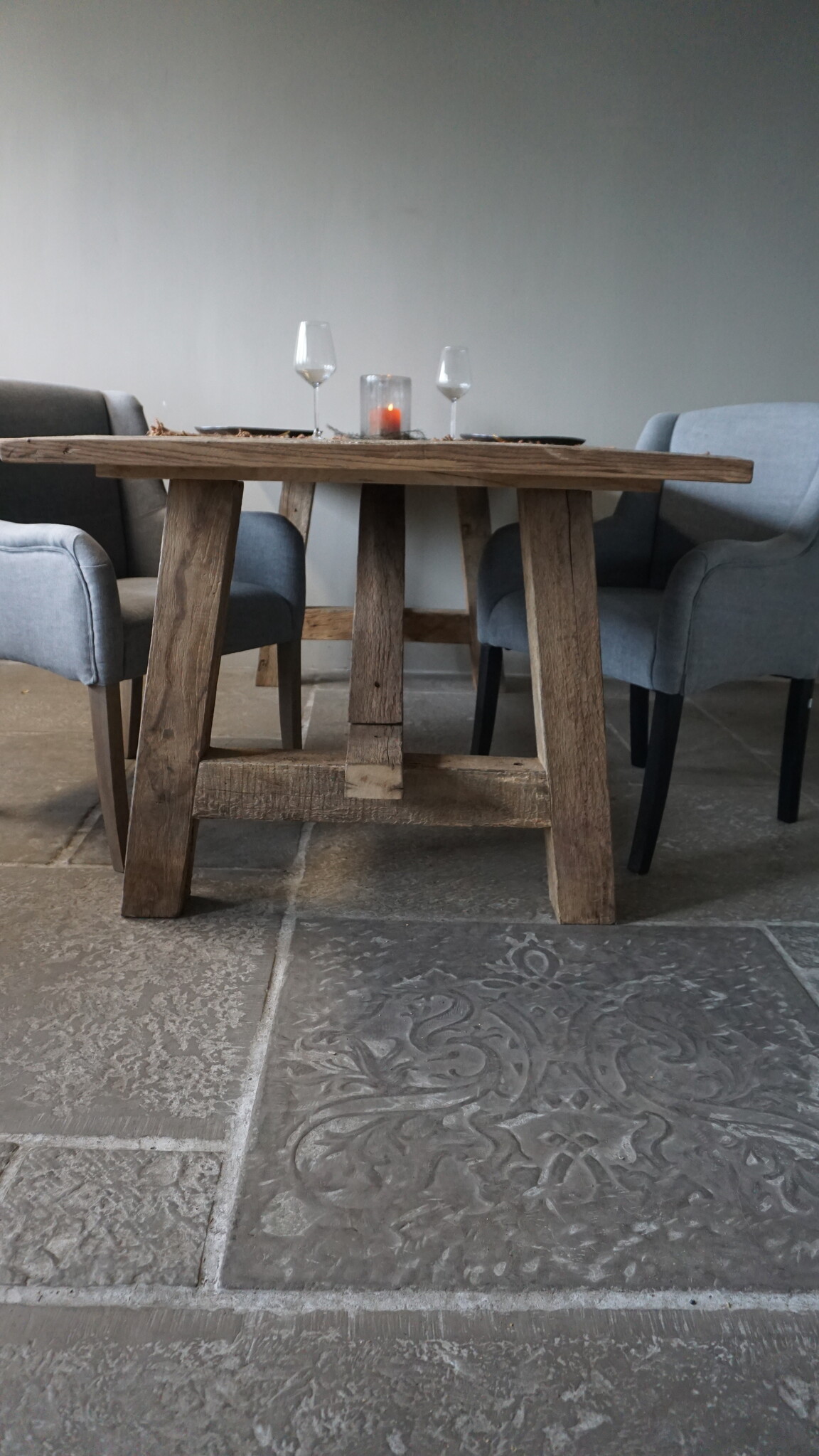 Rene Houtman Oud Eikenhouten Tafel | L220 x B100 x D78 cm