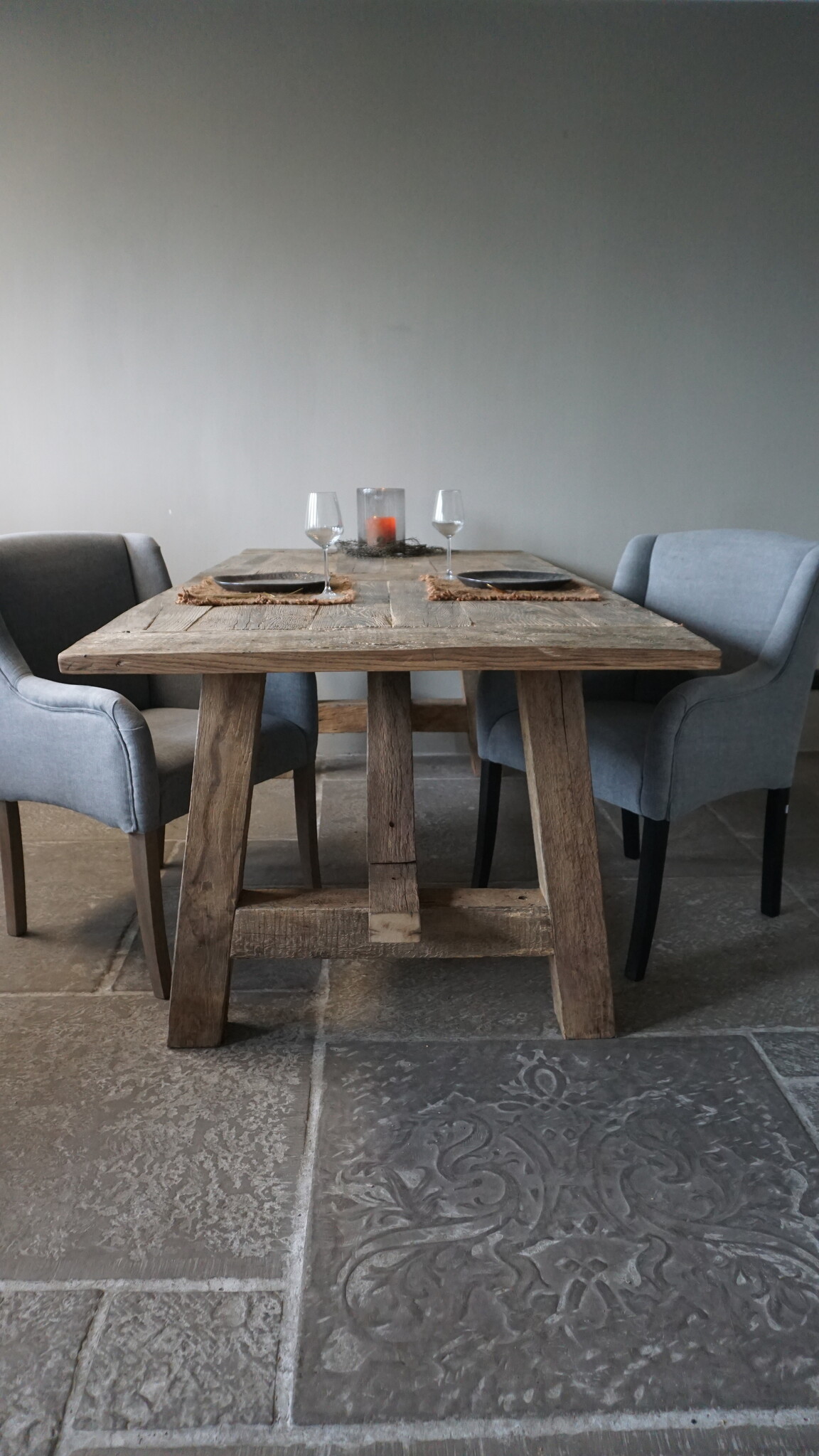Rene Houtman Oud Eikenhouten Tafel | L220 x B100 x D78 cm
