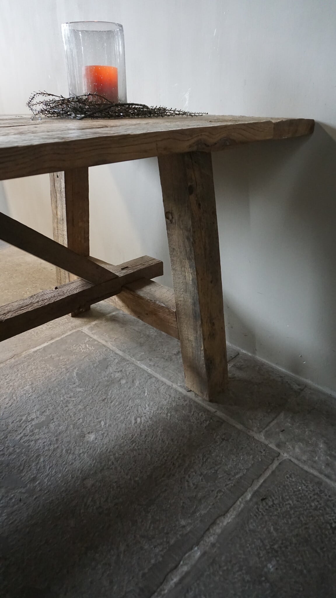 Rene Houtman Oud Eikenhouten Tafel | L220 x B100 x D78 cm