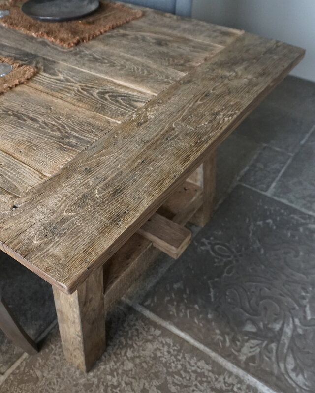 Rene Houtman Oud Eikenhouten Tafel | L220 x B100 x D78 cm