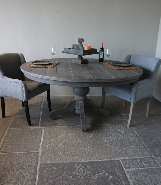 Rene Houtman Eetkamertafel | Rond | Vergrijsd Hout | H78 x D160 cm