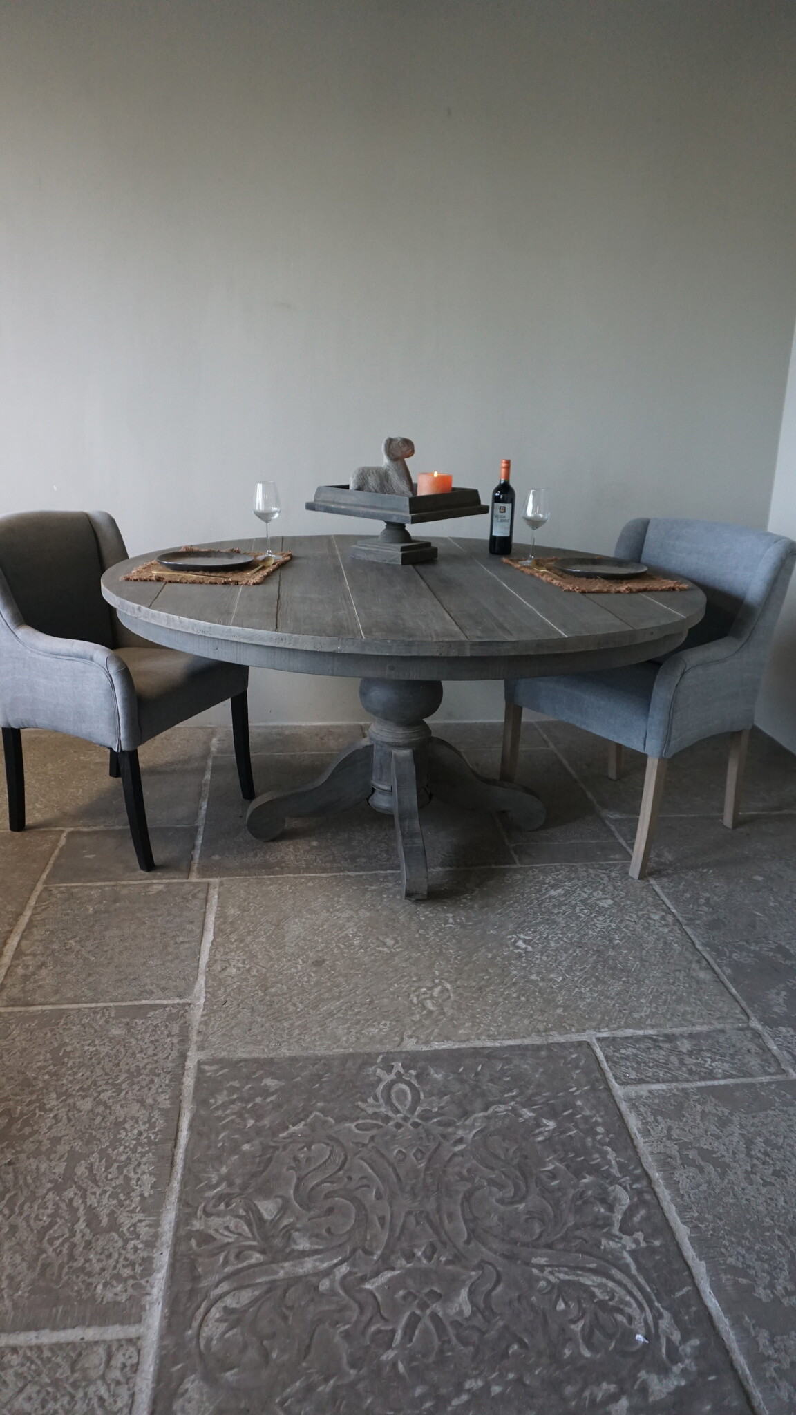 Rene Houtman Eetkamertafel | Rond | Vergrijsd Hout | H78 x D160 cm