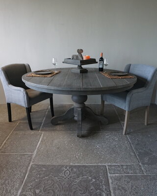 Rene Houtman Eetkamertafel | Rond | Vergrijsd Hout | H78 x D160 cm