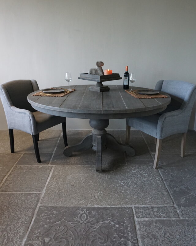 Rene Houtman Eetkamertafel | Rond | Vergrijsd Hout | H78 x D160 cm