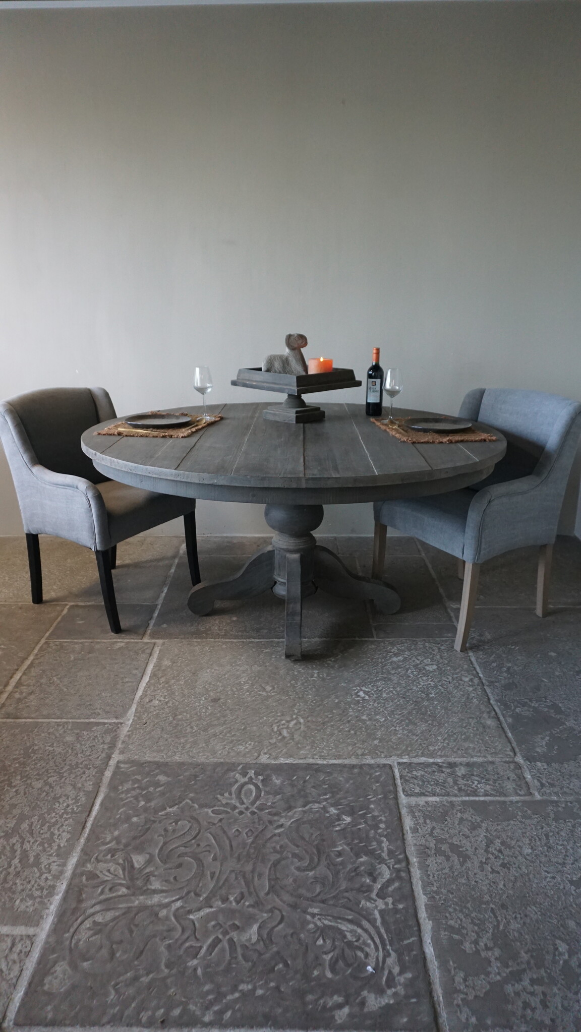 Rene Houtman Eetkamertafel | Rond | Vergrijsd Hout | H78 x D160 cm