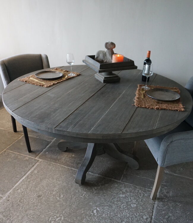 Rene Houtman Eetkamertafel | Rond | Vergrijsd Hout | H78 x D160 cm