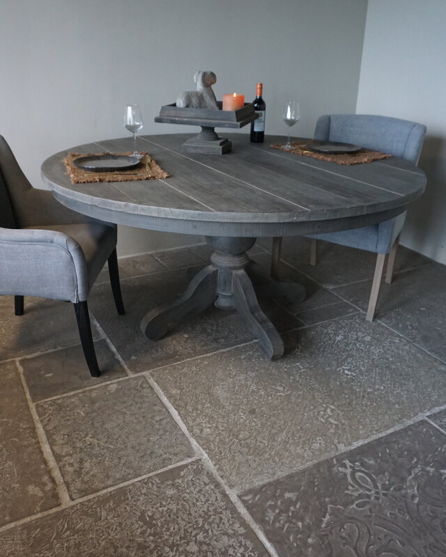 Rene Houtman Eetkamertafel | Rond | Vergrijsd Hout | H78 x D160 cm
