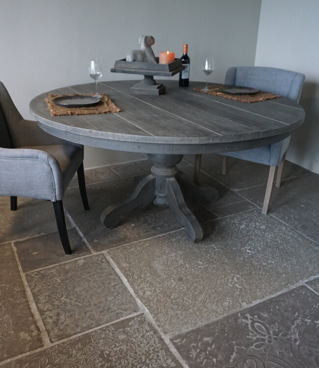 Rene Houtman Eetkamertafel | Rond | Vergrijsd Hout | H78 x D160 cm
