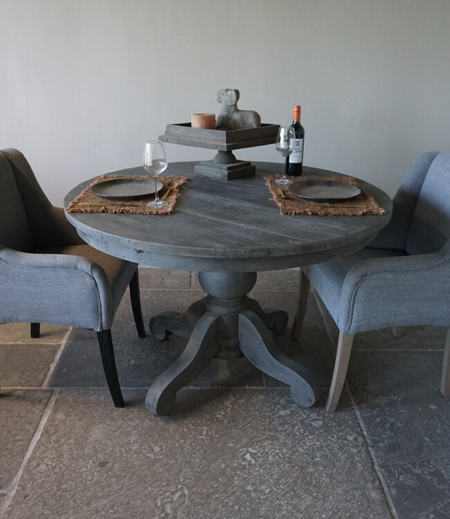 Rene Houtman Eetkamertafel | Rond | Vergrijsd Hout | H78 x D120 cm