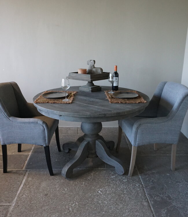 Rene Houtman Eetkamertafel | Rond | Vergrijsd Hout | H78 x D120 cm