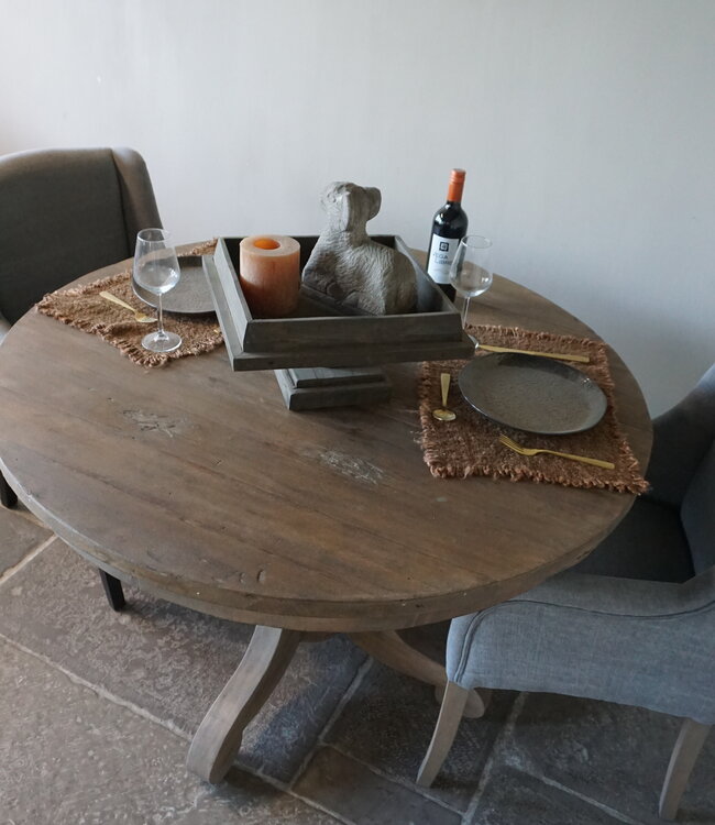 Rene Houtman Eetkamertafel | Rond | Bruin | H78 x D120 cm