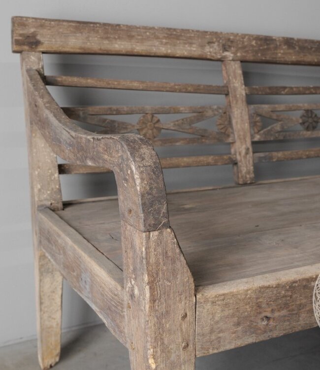 Be-Uniq Oude Javaanse Bank | Indonesië | H93 x B181 x D71 cm