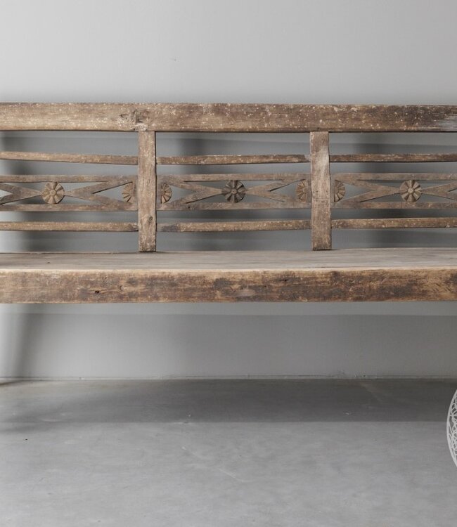 Be-Uniq Oude Javaanse Bank | Indonesië | H93 x B181 x D71 cm