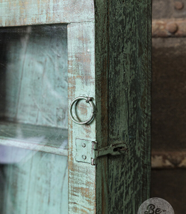 Be-Uniq Oud Hangvitrine Kastje | India | H40xB32xD12 cm